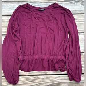 Banana republic maroon long sleeve shirt